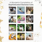 RED EMBER Siamese Cats 2026 Wall Calendar 12 Month | 12" x 24" Open | Thick & Sturdy Paper | Holiday Gift | Cute Kitten Cat Calendar 2026