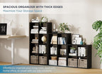6 Cube Storage Organizer, 2x3 Cube Bookshelf, Cubby Storage Shelf, Wooden Organizer Shelf with Thickened Boards, for Closet Bedroom Home Office Living Room, 36.93" L x 9.37" W x 25.12" H, Black