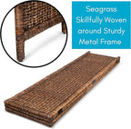 BIRDROCK HOME 3 Panel Seagrass Room Divider - Brown Wash - Folding Sections - Partition Screen - Hand Woven Abaca - Home Decor