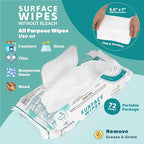 Juniper CLEAN 1 Pack Surface Cleaning Wipes Bleach Free, All-Purpose Cleaner for Bathroom, Kitchen, Office, 72 Count Soft Flow, Fresh Scent, Lint Free & Durable