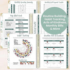bloom daily planners 2026 Hardcover Calendar Year Goal & Vision Planner (January to December) - Monthly & Weekly Agenda Organizer - 7.5" x 9" - Eucalyptus, White