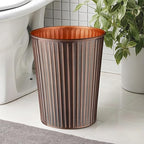 Monarch Abode Metal Bathroom Trash Can – Waste Basket for Bedroom, Office Desk, & Dorm, Handcrafted Ridge Embossed, Durable Decorative Antique Copper Small Trash Can Bathroom Garbage Bin Wastebasket