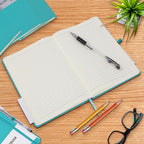 LYDTICK 20 Pack Journals for Writing College Ruled Notebooks Journal in Bulk, Hardcover Notebooks (200Pages) for Note Talking, Lined Bullet Journals for Home School Office, 5.7"x8.4", Emerald