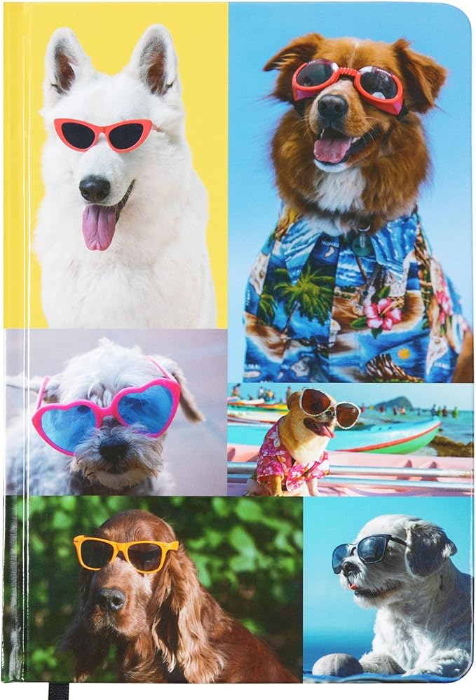 Kathy & Jiggs: Cool Dog A5 Lined Journal 160 Pages, 5.8 X 8.4 Hardcover Notebook, College Ruled: Cute Aesthetic Gifts for Dog Mom, Dads, Kids, Animal Lovers, Men, Women, Note Book, Diary, Journaling