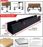 AHOMO,Under Desk Cable Management,No Drill 36",cord organizer,with Silicone Pads (No Scratch!)16 Cable Ties,Washable PE Honeycomb Base,Clamp/Screw Mount-Fits Any Desk 0-2.1",No Stinky Cardboard! Black