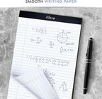 Alitte Legal Notepads 8.5 x 11, Pack of 3 - Perforated Wide Ruled Writing Pad - Premium Thick Paper, No Ink Bleeding - Blank Legal Pads For Home, Office, School, Business - 50 Sheets Per Notebook