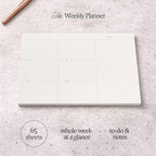 Weekly To-Do List Notepad – Desk Pad for Work and Study, Minimal, 11.7x8.3 Inches