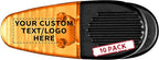 10 Magnetic Memo Holders Set - Customizable Text, Logo - Large Clip, Plastic - Orange