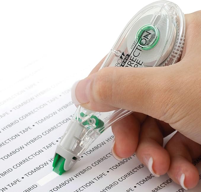 Tombow 68721 MONO Hybrid Correction Tape, 10-Pack. Easy To Use Applicator for Instant Corrections
