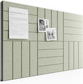 Bumusty Large Cork Board Alternative-36 x24 Felt Bulletin Board Tiles, with 30 Pushpins, 40 Adhesive Tabs, 6-Pack Slat Wall Paneling, Cork Boards for Office Push Pin Board Felt Board-Sage