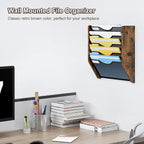PAG-Mass Wall File Organizer,5 Tier Mesh Mail Organizer Wall Mounted,Hanging File Holder,Magazine Rack for Documents,Magazine,Literature,File,Mails,Envelopes