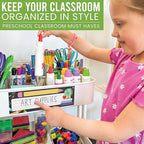 Desk Name Tags for Classroom -25 Student Name Plates for Classroom Kindergarten, Preschool, 1st, 2nd & 3rd Grade, 9x3 Teacher Nameplates for Student Desks & Cubbies, Chalkboard Nametags