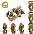 LEIFIDE Cubicle Hooks Fabric Panel Wall Hooks Cubicle Clips Picture Hangers for 40 Lbs Office Home Kitchen Room Board Hanging Supplies(Bronze,40 Pieces)