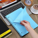 Resurhang 6 Pcs Legal Pad Top Spiral Bound Notebook 70 Sheets Double Sided College Ruled Paper Notepad Memo Steno Pad with Stiff Cover for Business College(8.5 x 11 Inches,3 Hole Punch,6 Colors)