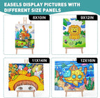 ESRICH 12Pack16in Tabletop Easel,Tabletop Easel for Painting Party, Wooden Tabletop Display Easels,Painting Easel for Displaying Canvases, Photos, Display Tripod Holder Stand for Students Kids