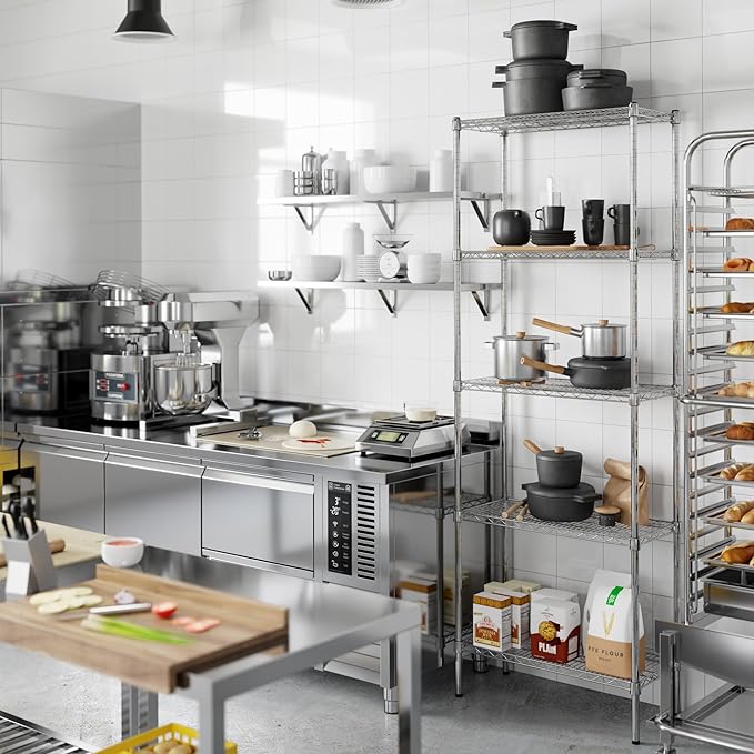 Regal Altair 14" Deep x 30" Wide x 86" Height Wire Shelving Kit | 5-Tier | NSF Commercial Storage Rack Unit