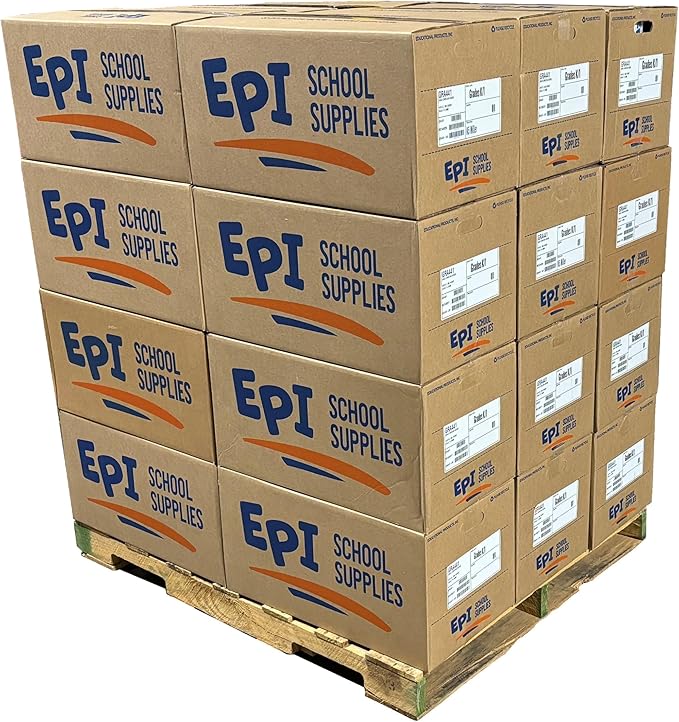 EPI 5040 Pack (Pallet) Wide Ruled Composition Notebook Assorted Colors, Bulk, 200 pages (100 Sheets), 9-3/4 x 7-1/2, Marble, Bulk School Supplies, Heavy Duty, Durable, Office Notebooks, Sewn Binding