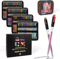 ZSCM Retractable Gel Pen For Adult Coloring, 60 Colors Large Capacity Multicolor Gel Ink Pens, 1 mm Fine Point Smooth Writing Color Pen for Adult Coloring Book Note Taking Aesthetic Art Supplies