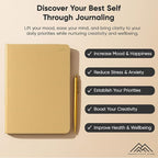 Best Daily Journal for Men & Women - Gratitude, Manifestation & Guided Journal with Prompts for Personal Growth (A5, Cream) - PRODUCTIVITY STORE