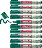 edding 29 Ecoline whiteboardmarker - groen - 10 whiteboardstiften - beitelpunt 1 - 5 mm - boardmarker uitwisbaar - voor whiteboard, flipchart, magneetbord, prikbord, memobord - sketchnotes - navulbaar