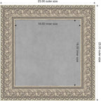 Amanti Art Silver Framed Magnetic Board 23x23 Small Vision Board for use with Magnets, 100% Metal Sheet to Display Items as Office Decor or for Home Organization in mudroom, Kitchen or Kids Room