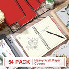 Yahenda Spiral Notebook Bulk A5 Journal Lined 8.3'' x 5.5'' Writing Composition Paper Small Notepad Subject Notebook for Students Office Business Back to School Supplies(Red,54 Pcs)
