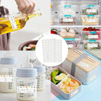 STARLIBOO Removable Freezer Labels Stickers, Blank Freezer Labels for Food Containers, 1x3 Inch Waterproof Labels (Multicolor, 240 Labels)