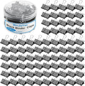 132 Pack Small Binder Clips 0.75 Inch with Container, Paper Clips Clamps, Black Office Clips, Mini Binder Clips, Clips for Paperwork, for Office and Home Supplies School