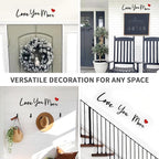 Love You More Wood Sign Home Decor Boho Decor Wall Decor Express Love and Warm for Your Family Lovers Wall Art Gift Hallway Entryway Door Farmhouse Valentine Decors Bedroom Above Bed Topper Decoration