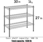 Regal Altair 14" Deep x 30" Wide x 27" Height Wire Shelving Kit | 3-Tier | NSF Commercial Storage Rack Unit