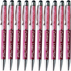 Yucold Customized Pens with Name/Logo - Touch Screen Stylus Ballpoint Pen, Perfect for Weddings, Business & Personalized Gifts (Wine red,300)