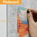 Large Cork Board Tiles for Wall with Push Pins, Removable 36" x 24" Bulletin Board Sets, Adhesive Pin Board | Magrowill 6 Packs Felt Panels for Office Home Classroom Dorm Interior Wall Decor