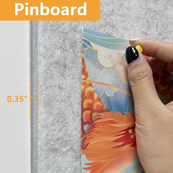 Large Cork Board Tiles for Wall with Push Pins, Removable 36" x 24" Bulletin Board Sets, Adhesive Pin Board | Magrowill 6 Packs Felt Panels for Office Home Classroom Dorm Interior Wall Decor