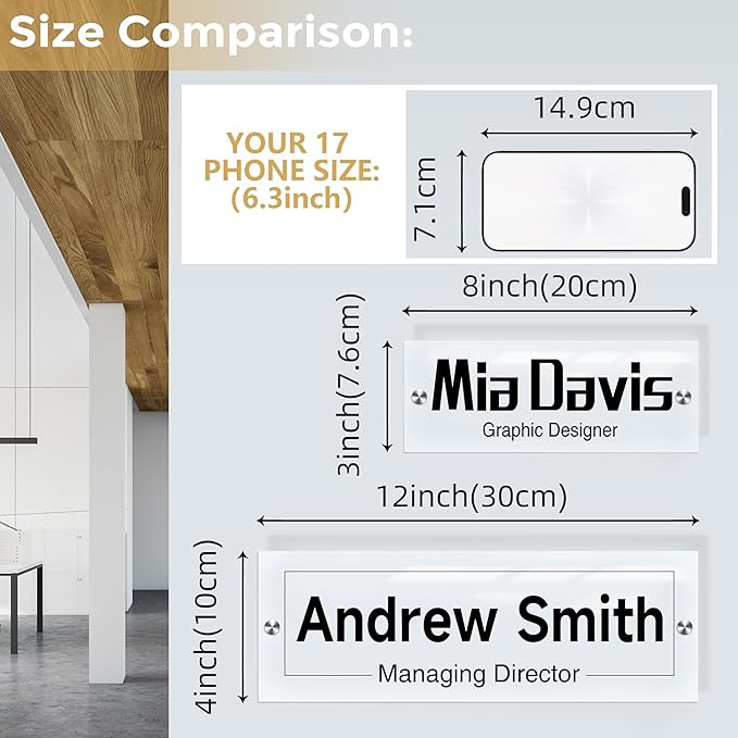 Personalized Office Wall Name Plate Sign Custom Door Name Plate Office Gifts Executive Sign Wall Plate Business Sign