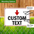 Custom Arrow,Custom Directional Sign, Down Arrow,10x14 Inches, 55 mil thick HDPE (high density polyethylene), Made in USA by My Sign Center