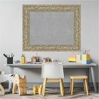 Amanti Art Silver Framed Magnetic Board 25x31 Medium Vision Board for use with Magnets, 100% Metal Sheet to Display Items as Office Decor or for Home Organization in mudroom, Kitchen or Kids Room