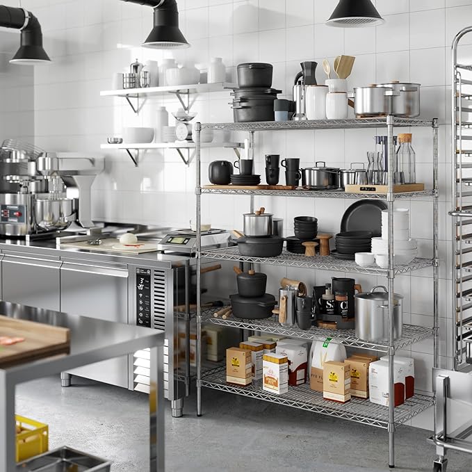 Regal Altair 21" Deep x 48" Wide x 64" Height Wire Shelving Kit | 5-Tier | NSF Commercial Storage Rack Unit