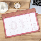 Yoment Desk Calendar Refill 2026-2027, Jan 2026-Dec 2027, Large 10"x16" Monthly Planner with to-do Lists 24 Months Calendar for Office School Home, Pink