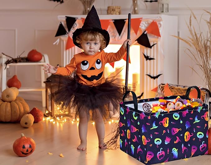 Halloween Storage Baske Bins Cube Collapsible Organizer Closet Shelves Toy Box
