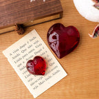 Ca D Oro Big Red Heart Glass Paperweight Hand Blown Murano-Style Art Glass