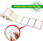 300pcs 6 Colors Plain Name tag Labels with Perforated Line for School Office Home (3.5"x2.2" Each) …