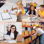 Antner 30 Packs Oversized Dry Erase Pockets Reusable Sleeves 10x13 Job Ticket Holders, Clear Plastic Dry Erase Pouches Heavy Duty Sheet Protectors for Teacher School Classroom Office Supplies, Black