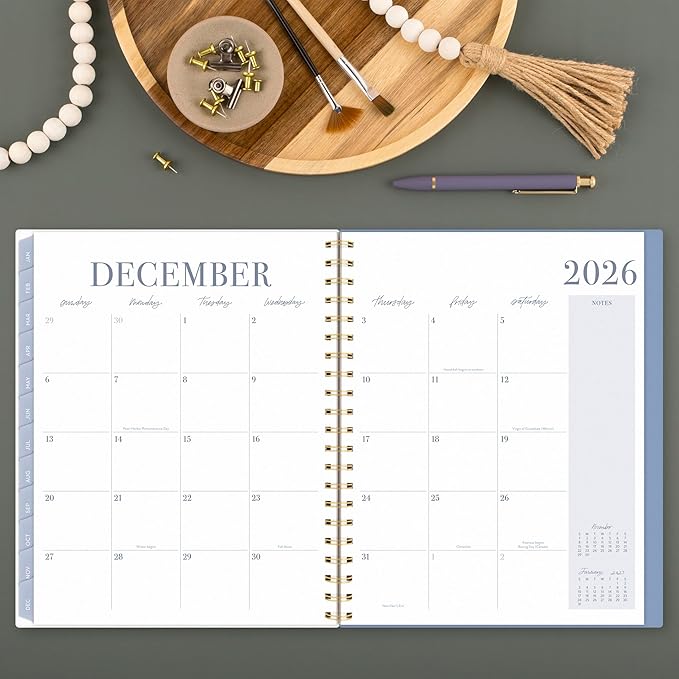 Cambridge 2026 Planner by Leah Bisch, Weekly & Monthly, 8.5" x 11", Large, Calista Floral (LB40-905-26)