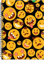 MAXCURY Blank Sheet Music Composition Manuscript Staff Paper Art Music Notebook Black 100 Pages 26x19cm (FunnyEmojis/Black)
