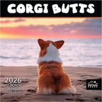 MICASA PRESS Corgi Butts 2026 Wall Calendar 12 Month | 12" x 24" Open | Thick & Sturdy Paper | Holiday Gift | Cute Puppy Funny Dog Calendar 2026