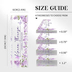Custom Office Name Plate for Desk, Desk Name Plate Personalized, Personalized Gifts for Women, Appreciation Gifts for Employee Coworkers Boss Teacher, Office Accessories (Purple lilac flower)