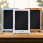 HBCY Creations Rustic Whitewash Tabletop Chalkboard Sign / Hanging Magnetic Wall Chalkboard / Small Countertop Easel / Kitchen Memo Board, 9.5" x 14", for Weddings, Birthdays, Baby Announcements