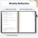 SUNEE 2026 Planner 8.5" x 11" – Dated Productivity Planner for Time Management - Daily,Weekly & Monthly Planner to Achieve Goals - Planner 2026 dated from January 2026 – December 2026,Black