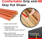 GRAPHITE Hard Lead Carpenter Pencils Bulk - (72) Pieces Lumber Wooden Pencil #2 (HB) - Neon Orange