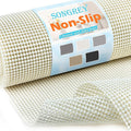 Songrey Non-Adhesive Drawer and Shelf Liner, Non Slip Cabinet Liners, Protect Kitchen Cupboard, Bathroom Drawers, Breathable, Thick Strong Grip mat (23.6IN x 20FT, Cream)